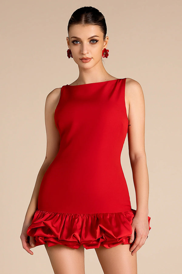 Fadil Sleeveless Ruffle Mini Dress