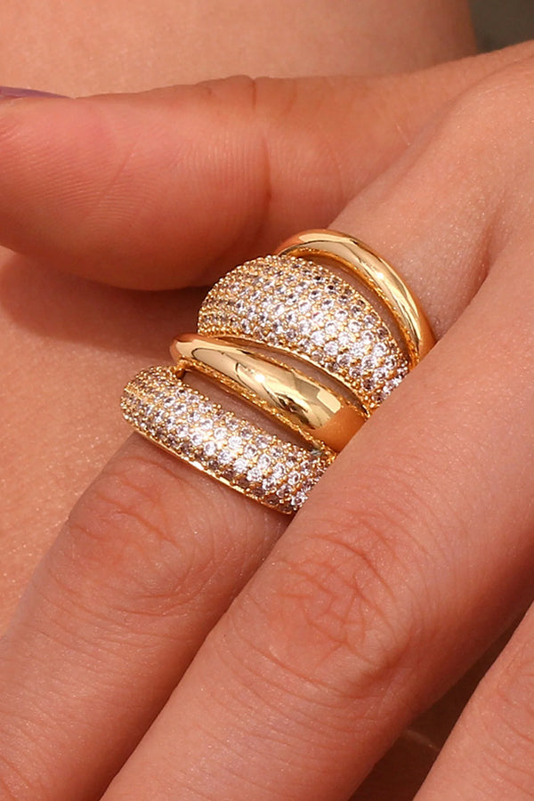 Damia Diamond Metal Ring