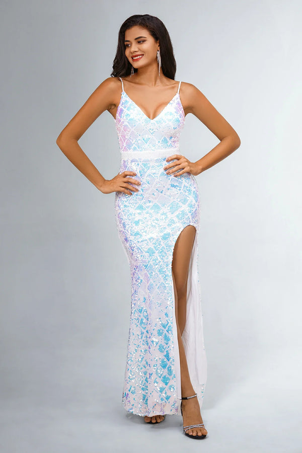 Cora Mermaid High Slit Evening Dress