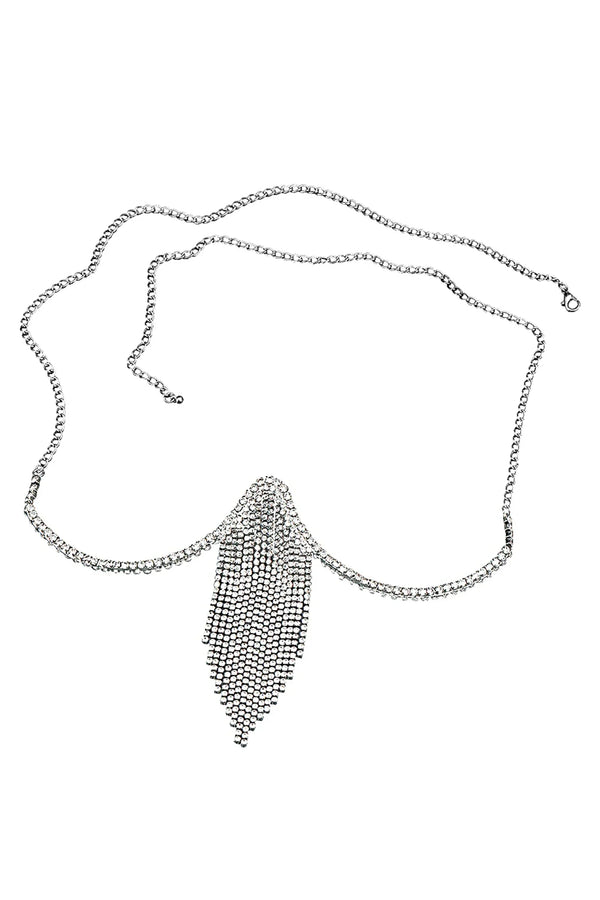 Elektra Rhinestone Tassel Body Chain