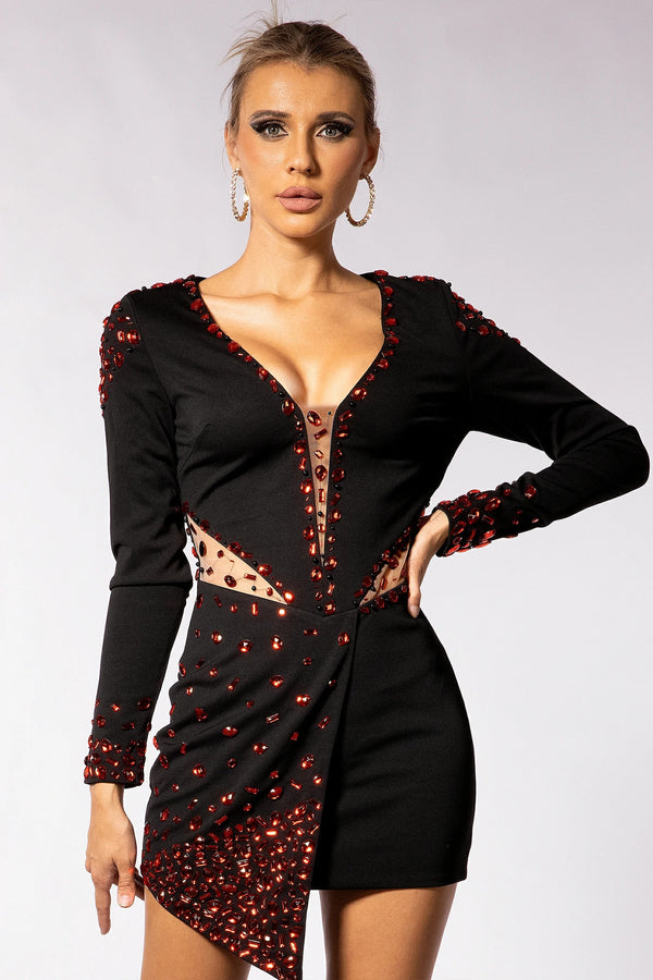Felicia Gemstone Waist Dress