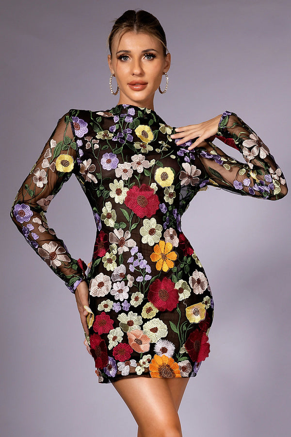 Adele 3D Floral Dress