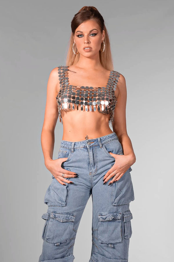 Breleigha Sequin Camisole Top